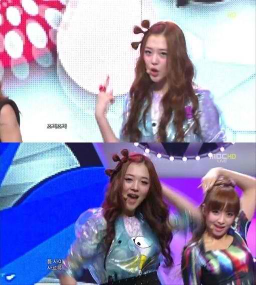 [05.04.11]Sulli spreads the anther hair style. 20110510